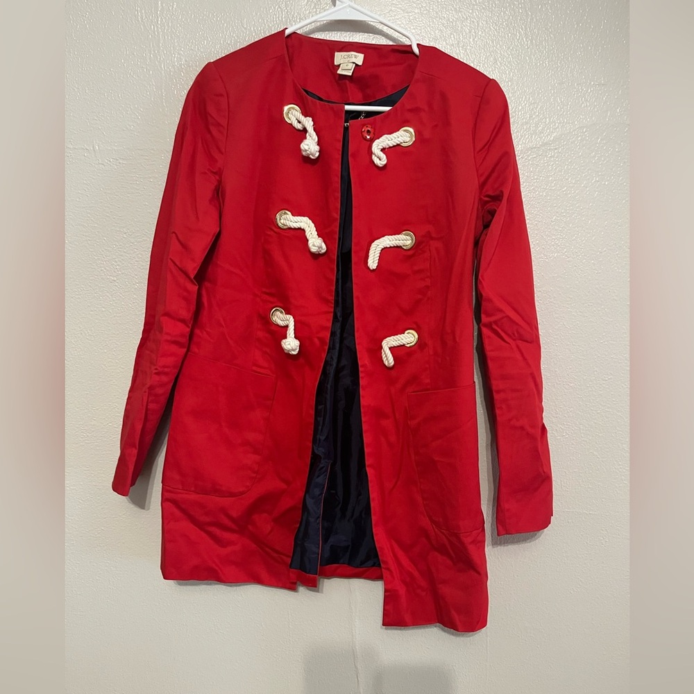 J Crew Women’s Red Toggle Coat